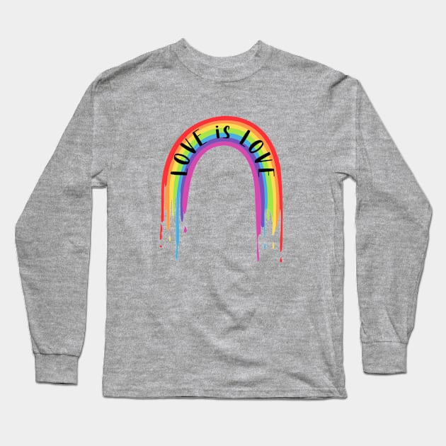 Love is Love Rainbow Long Sleeve T-Shirt by mynaito